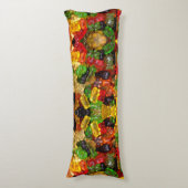 かわいいかわいいスイーツカラフルキャンディベアのグミ ボディピロー (正面縦)