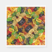 かわいいかわいいスイーツカラフルグミキャンディーベア スタンダードランチョンナプキン (正面)