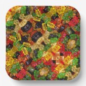 かわいいかわいいスイーツカラフルグミキャンディーベア ペーパープレート (正面)