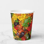 かわいいかわいいスイーツカラフルグミキャンディーベア 紙コップ (裏面)