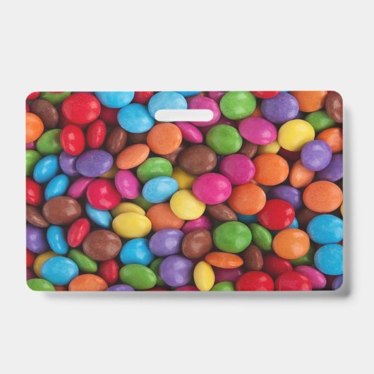 かわいいかわいいスイーツ虹の色チョコレートキャンディ バッジ (表面)