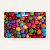 かわいいかわいいスイーツ虹の色チョコレートキャンディ バッジ (正面)