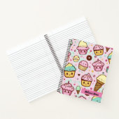 かわいいかわいいスイートデザートパーソナライズされたピンク ノートブック (内部)