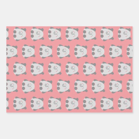 かわいいかわいいスタイルゾウ包み紙 ラッピングペーパーシート (正面)