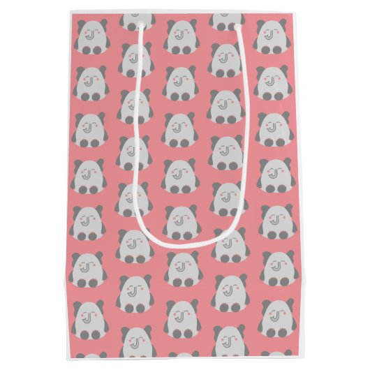 かわいいかわいいスタイルゾウ抱き枕 ミディアムペーパーバッグ (裏面)