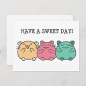 かわいいかわいいスタイルマンガハムスターカスタムズ ポストカード (正面/裏面)