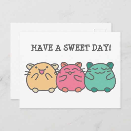 かわいいかわいいスタイルマンガハムスターカスタムズ ポストカード (正面/裏面)