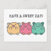 かわいいかわいいスタイルマンガハムスターカスタムズ ポストカード (正面)