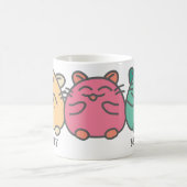 かわいいかわいいスタイルマンガハムスターパーソナライズされた コーヒーマグカップ (中央)