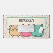 かわいいかわいいスタイルマンガハムスターパーソナライズされた デスクマット (キーボード&マウス)