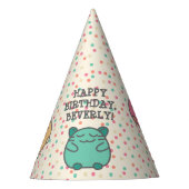 かわいいかわいいスタイルマンガハムスターパーソナライズされた パーティーハット (正面)