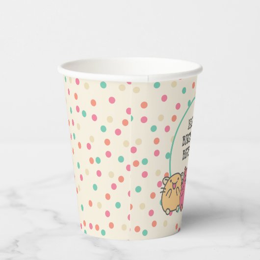 かわいいかわいいスタイルマンガハムスターパーソナライズされた 紙コップ (右)