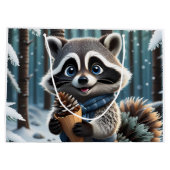 かわいいかわいいスタイルラクーンとパインクリームコーン ラージペーパーバッグ (裏面)