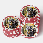 かわいいかわいいスタイルラクーン秋の設定 ポーカーチップ (積み重ね)