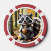 かわいいかわいいスタイルラクーン秋の設定 ポーカーチップ (裏面)