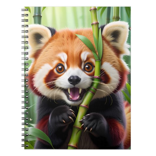 かわいいかわいいスタイルレッドパンダビッグスマイル ノートブック (正面)