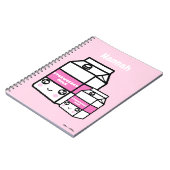 かわいいかわいいストロベリーミルクデュオデイリードリンクピンク ノートブック (左側)