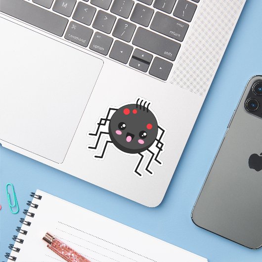 かわいいかわいいスパイダー シール (ノートパソコンとiPhone)