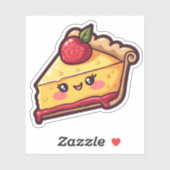 かわいいかわいいスライスのパイデザートおもしろいアート シール (シート)