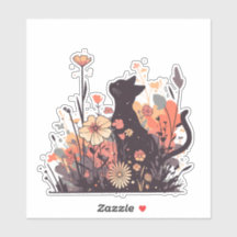 かわいいかわいいズキャットと花だらけの野