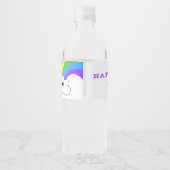 かわいいかわいいズクラウドレインボーキッズ誕生日 ペットボトルラベル (裏面)