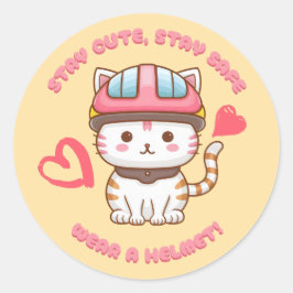 かわいいかわいいズステイセーフキャット ラウンドシール