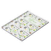 かわいいかわいいズスポーティな猫ノート ノートブック (左側)