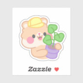 かわいいかわいいズハムスター(植物と花) | ガール シール (シート)