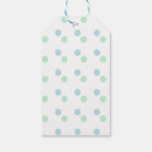 かわいいかわいいズバニーブルーハッピーイースター モダン ギフトタグ (裏面)