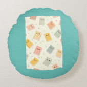 かわいいかわいいズブックラウンドピロー ラウンドクッション (正面)