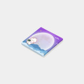 かわいいかわいいズ宇宙飛行士ジンニオンパープル宇宙ポスト – ポストイット (アングル)