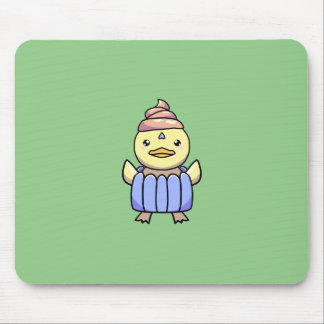 かわいいかわいいチビ（小さくかわいく書いた感じ）カップケーキダックマウスパッド マウスパッド