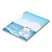 かわいいかわいいチビ(小さくかわいく書いた感じ)キャプテンオブザシー ノートパッド (回転)