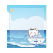 かわいいかわいいチビ(小さくかわいく書いた感じ)キャプテンオブザシー ノートパッド (正面)