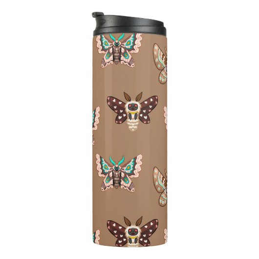 かわいいかわいいチビ（小さくかわいく書いた感じ）モスオンコーヒータン タンブラー (回転右)