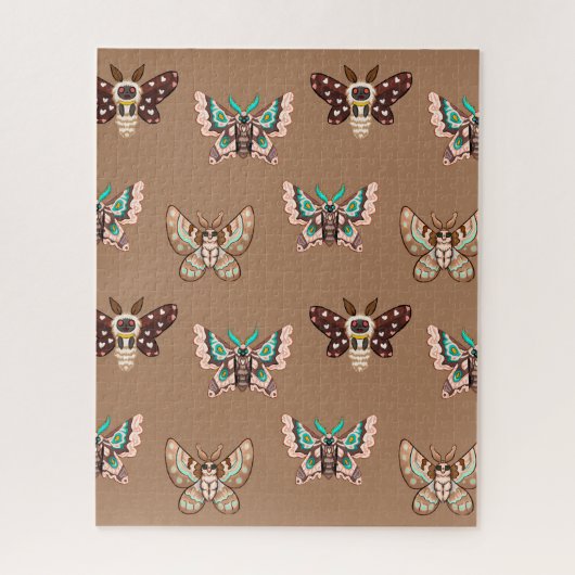 かわいいかわいいチビ(小さくかわいく書いた感じ)蛾 ジグソーパズル (縦)