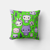 かわいいかわいいテーマパープルラベンダー | クッション (正面)