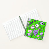 かわいいかわいいテーマパープルラベンダー |緩和曲線 ノートブック (内部)