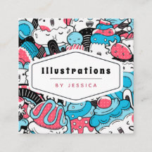 かわいいかわいいデザートパターングラフィックデザイナー甘い