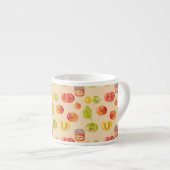 かわいいかわいいトマトシームレスパターン エスプレッソカップ (正面右)