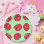 かわいいかわいいトマトビーガン ペーパープレート (パーティー)