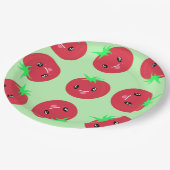 かわいいかわいいトマトビーガン ペーパープレート (アングル)
