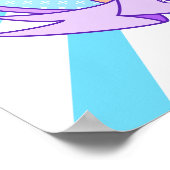 かわいいかわいいドッグウィングゲーマーガールスターバストブルー ポスター (角)