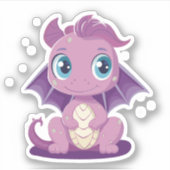 かわいいかわいいドラゴン シール (正面)
