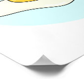 かわいいかわいいハッピーエッグ黄身 ポスター (角)