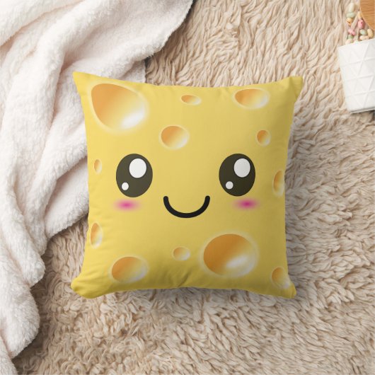 かわいいかわいいハッピーチーズ クッション (ブランケット)