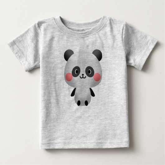 かわいいかわいいハッピーパンダ ベビーTシャツ (正面)