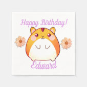 かわいいかわいいハムスターカスタム スタンダードカクテルナプキン (正面)