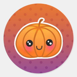 かわいいかわいいハロウィンカートゥーンカボチャデザイン ラウンドシール