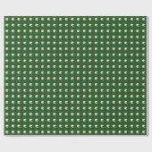 かわいいかわいいハロウィーンスカル水玉模様ダークグリーン ラッピングペーパー (フラット)